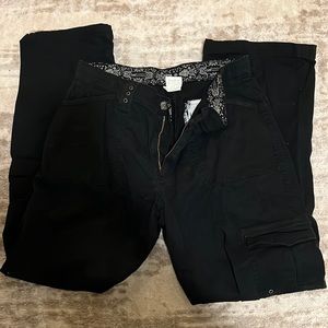 Womens Lee Brand Black Cargo Pants